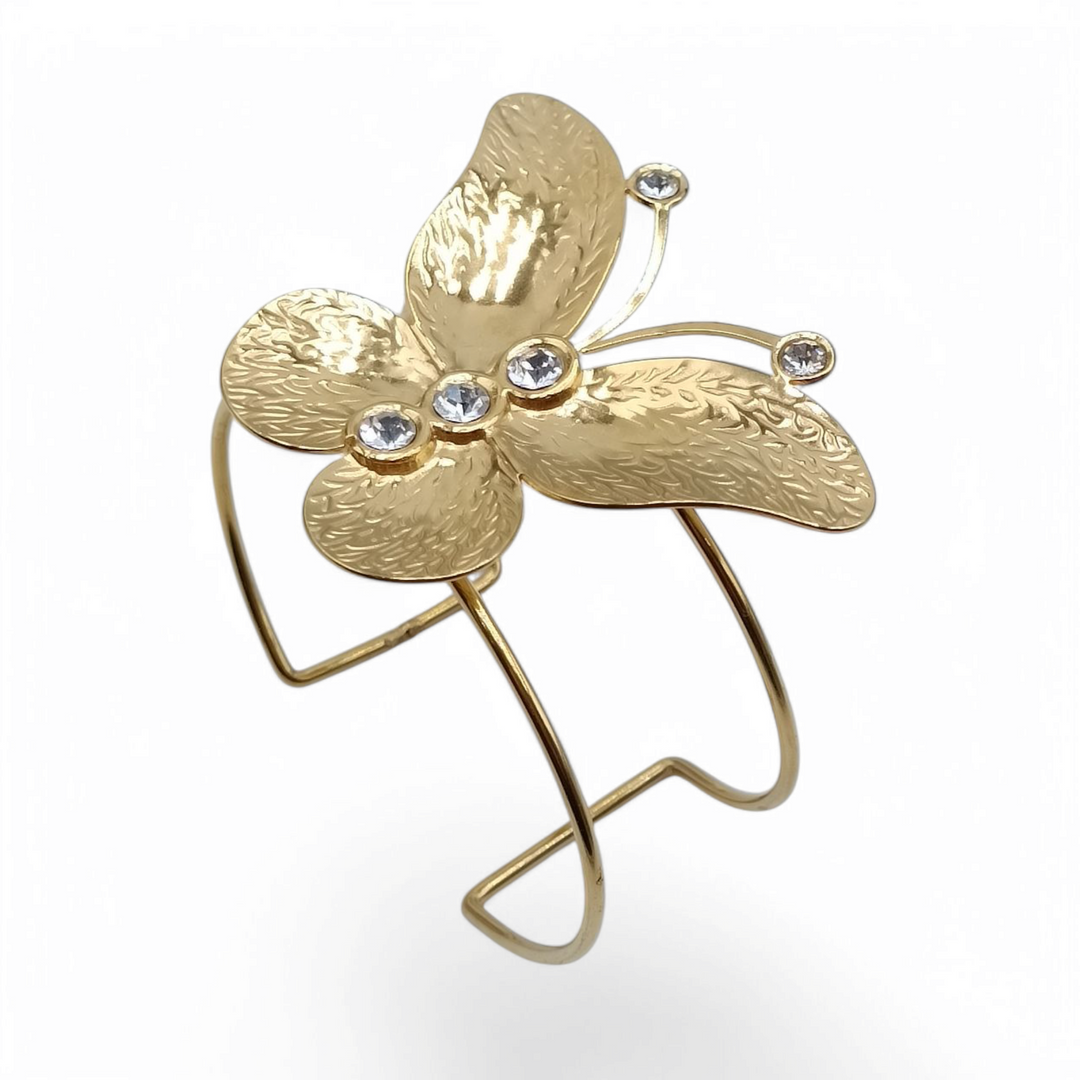 End of collection - butterfly and zircon bracelet