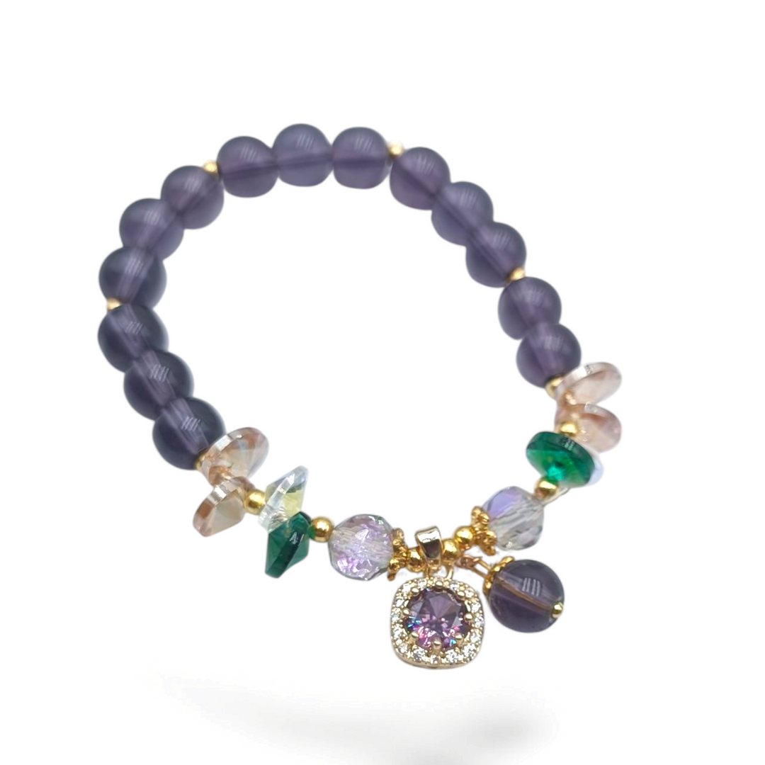 End of collection - amethyst and zirconia bracelet