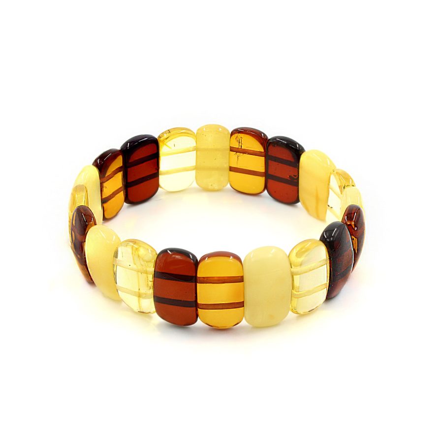 Multicolored Amber Bar Bracelet