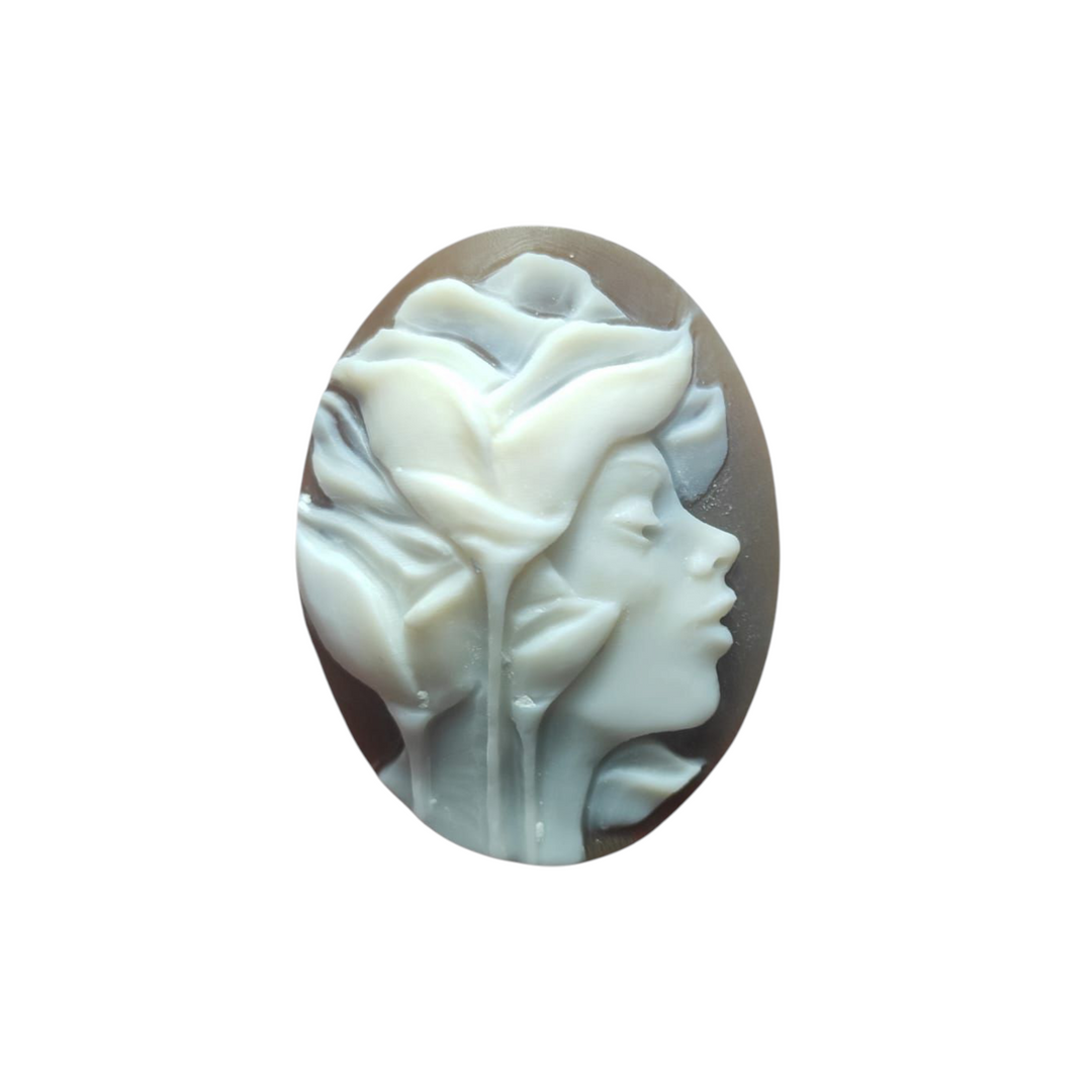 "Lady Lily" ring in sardonic cameo