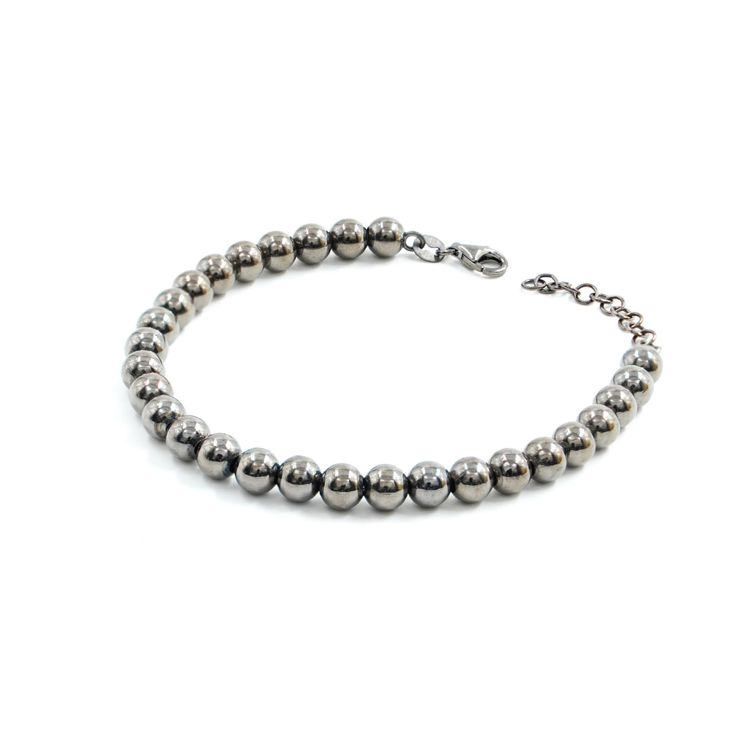 Burnished silver "spheres" bracelet