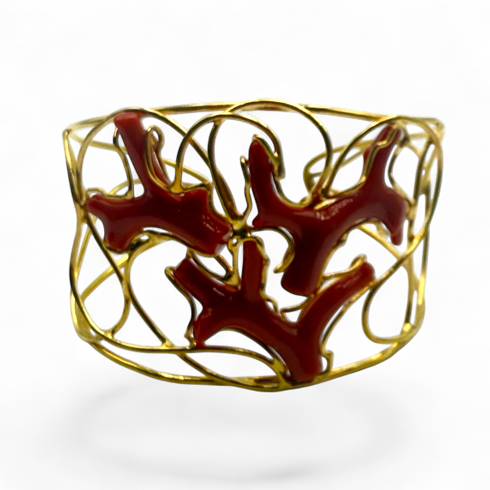 Sicilia Bedda Bracciale In Corallo Rosso Del Mediterraneo E Argento – Fatto A Mano Dai Maestri Corallai Trapanesi, 17 Cm