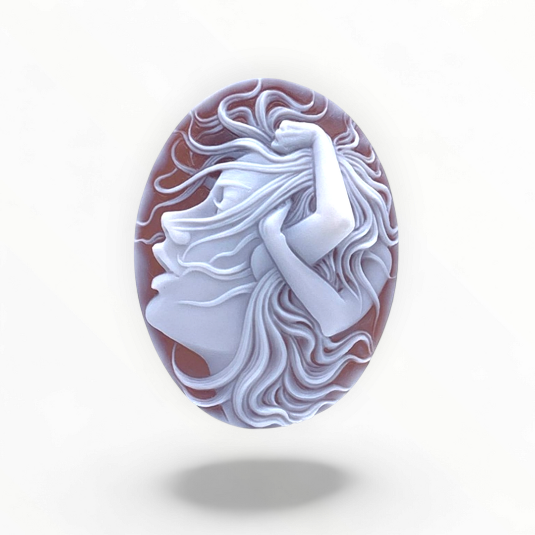 "The Strength" Pendant Necklace in Sardonic Cameo