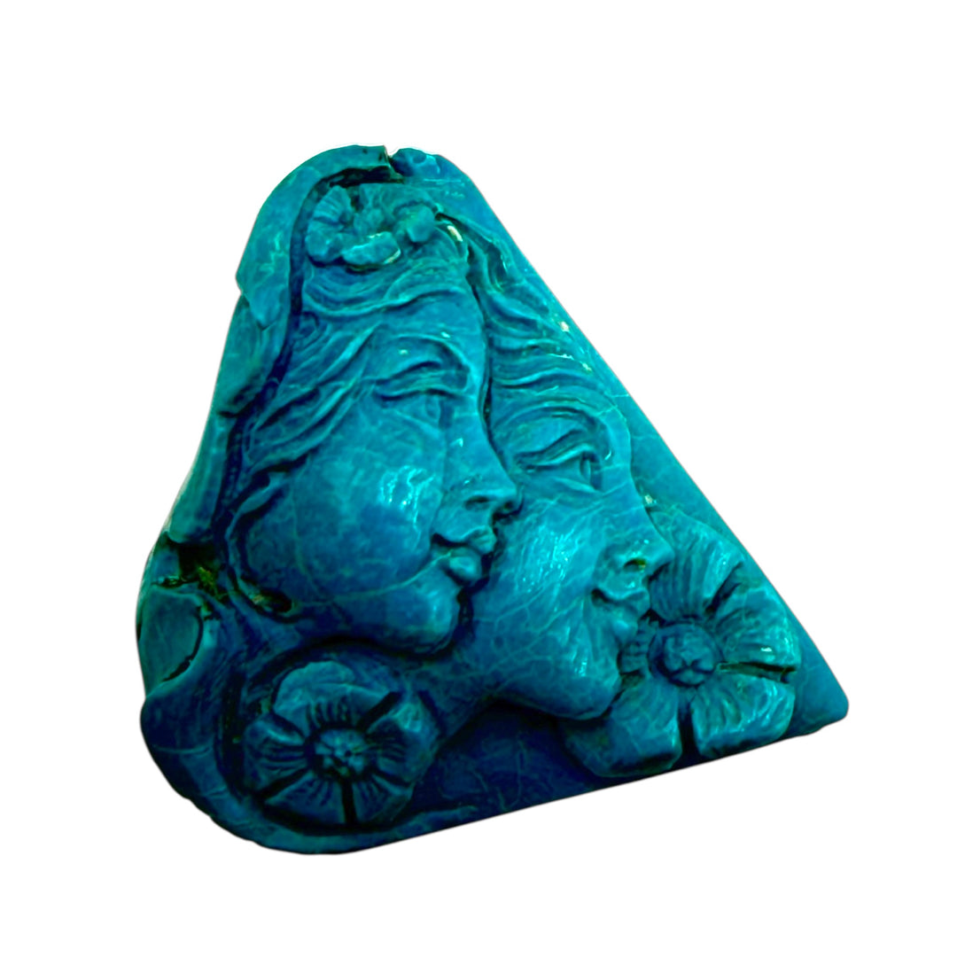 Cabochon “madre e figlia” in turchese originale