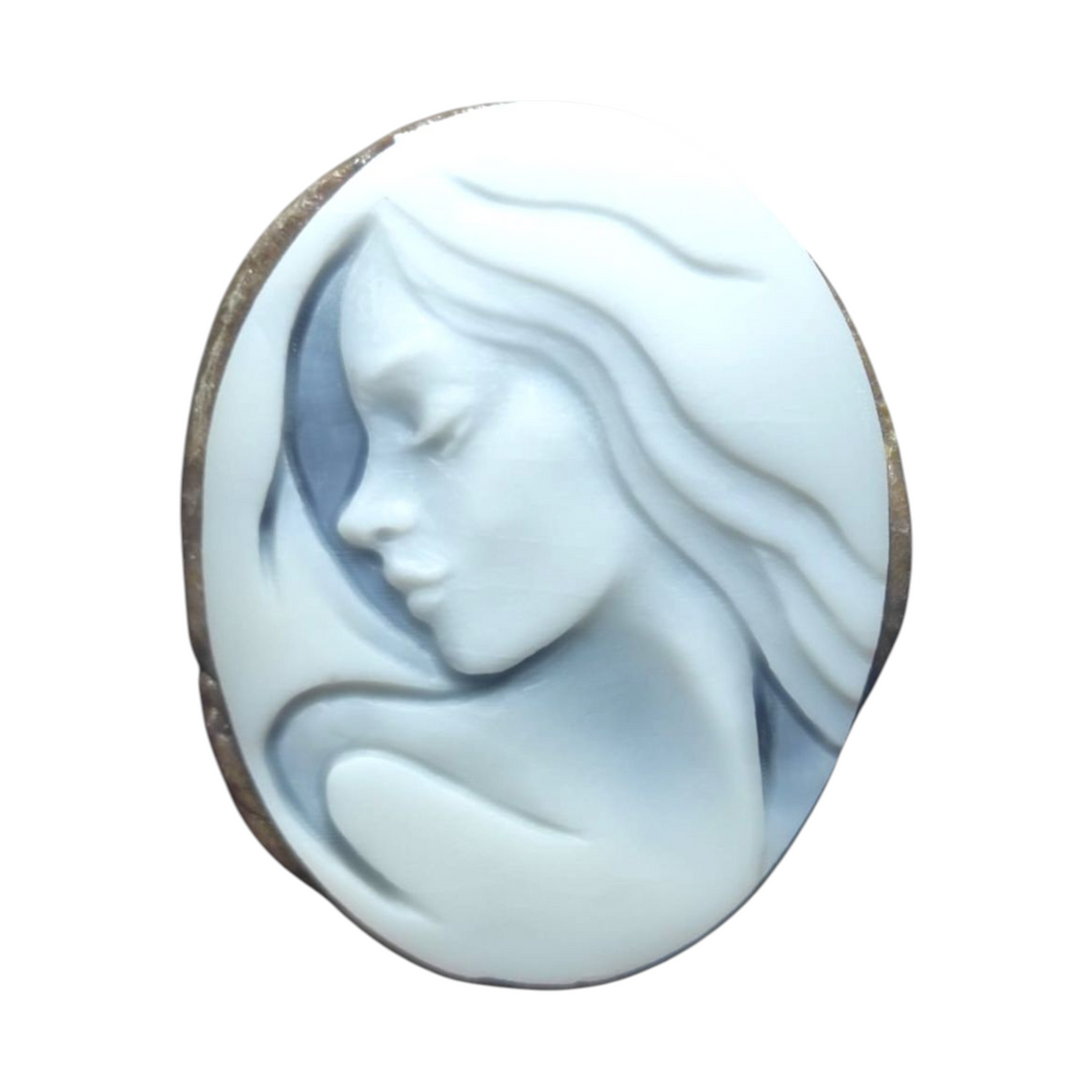 "Sexy Lady" Pendant Necklace in Sardonic Cameo