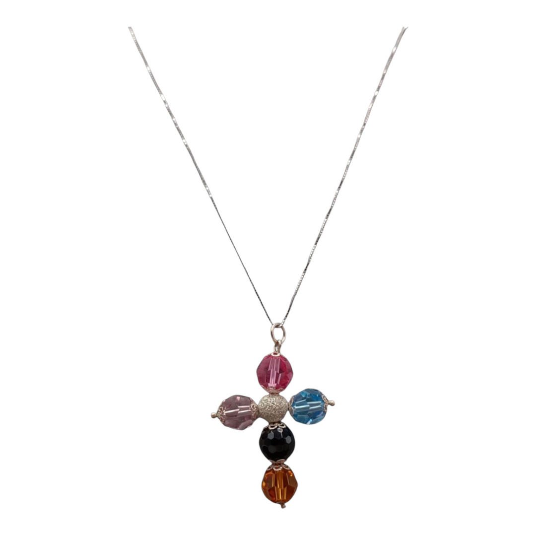 END OF COLLECTION - Cross Necklace on swarovski