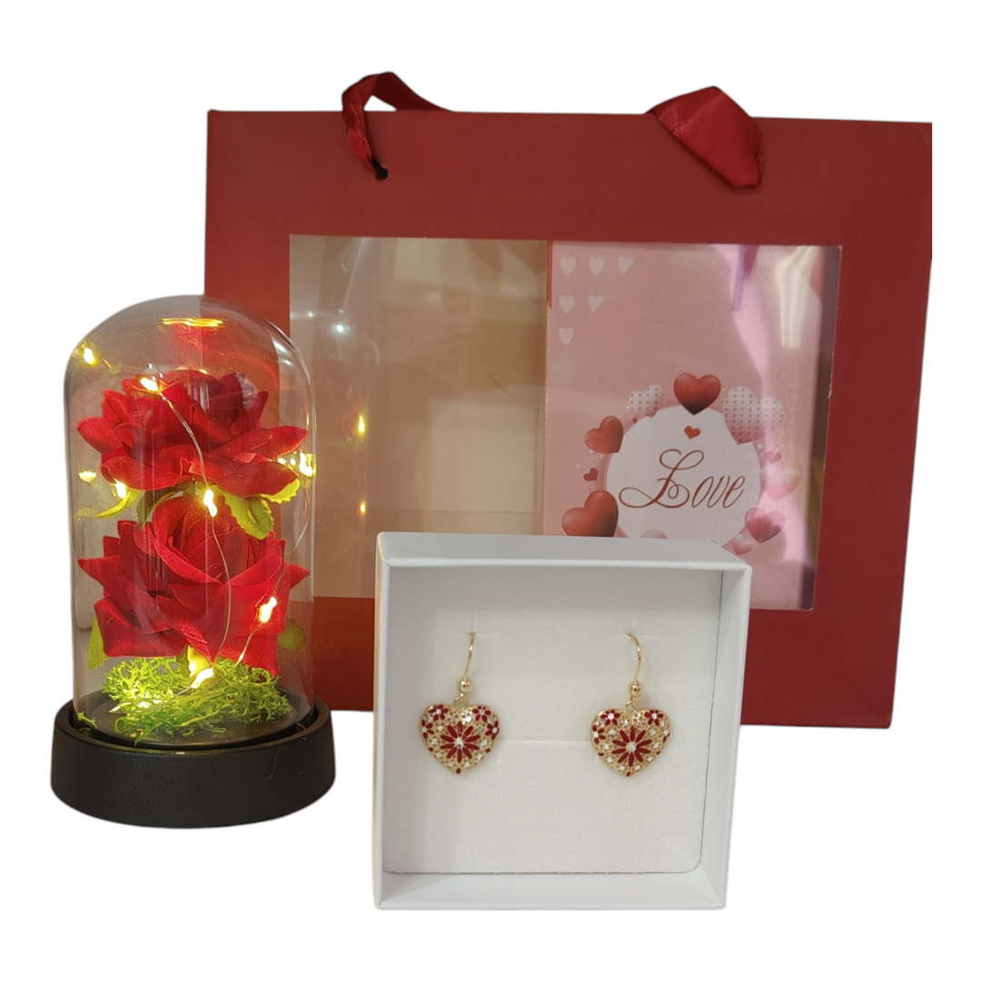 Valentine's Day Gift Idea - Filigree Heart Earrings