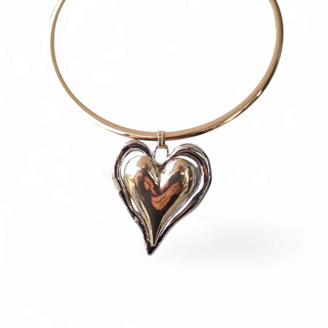 END OF COLLECTION - NICKEL FREE STEEL HEART NECKLACE