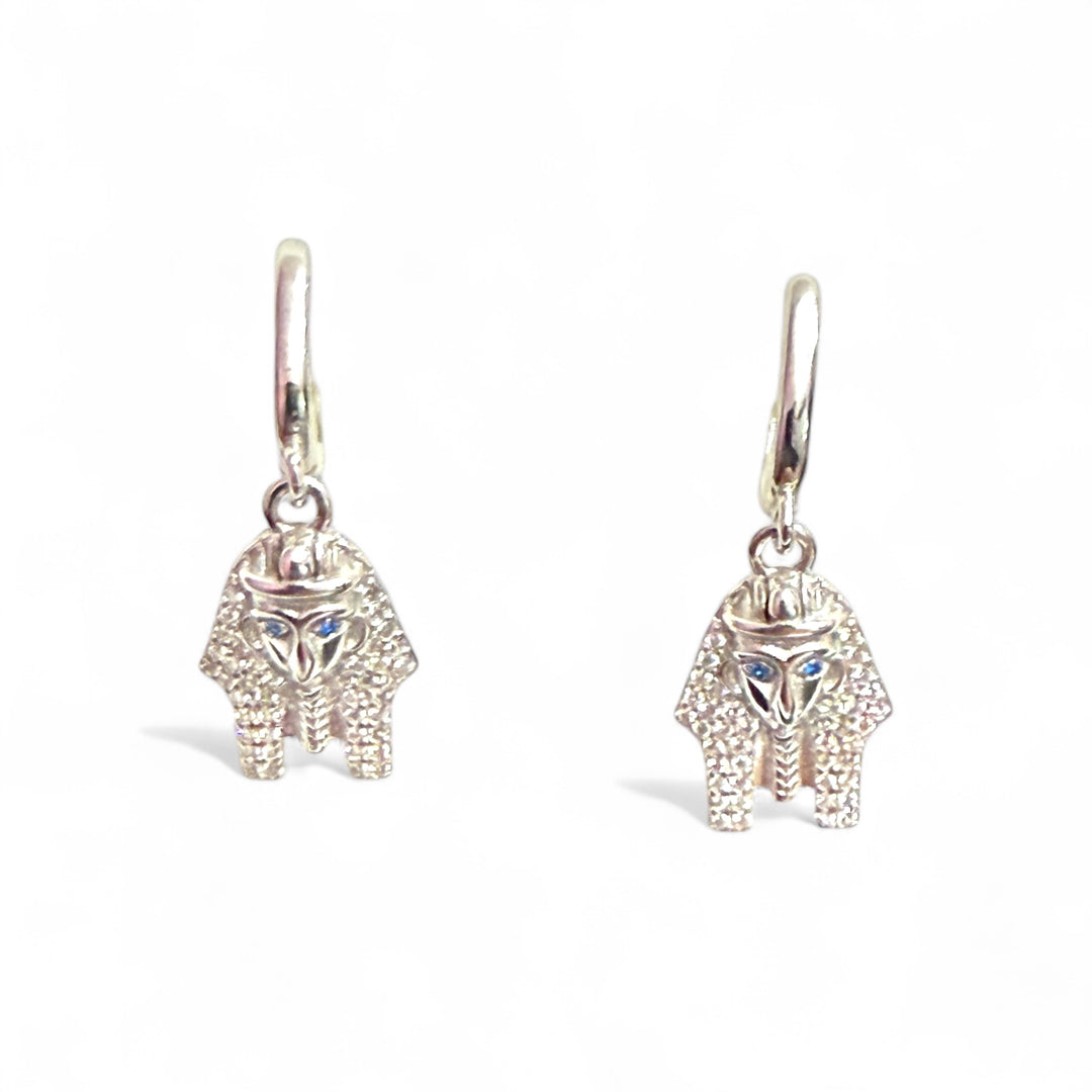 Silver “Tutankhamun” earrings