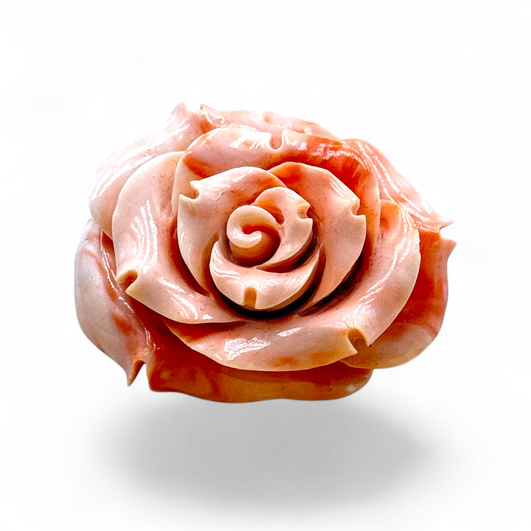 Cabochon rosa di corallo Cerasuolo per centrale collane o ciondolo