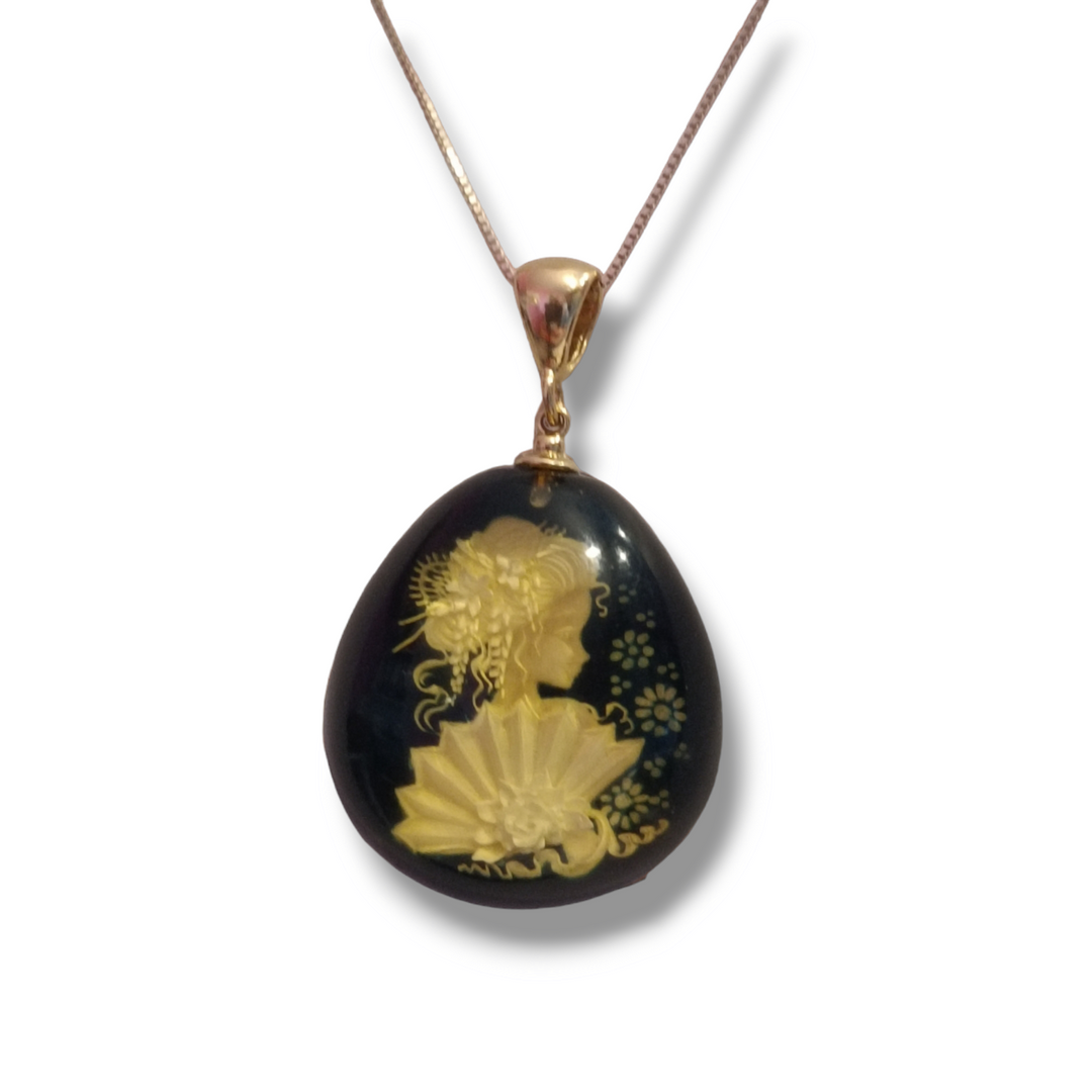 Lucky fairy cameo necklace