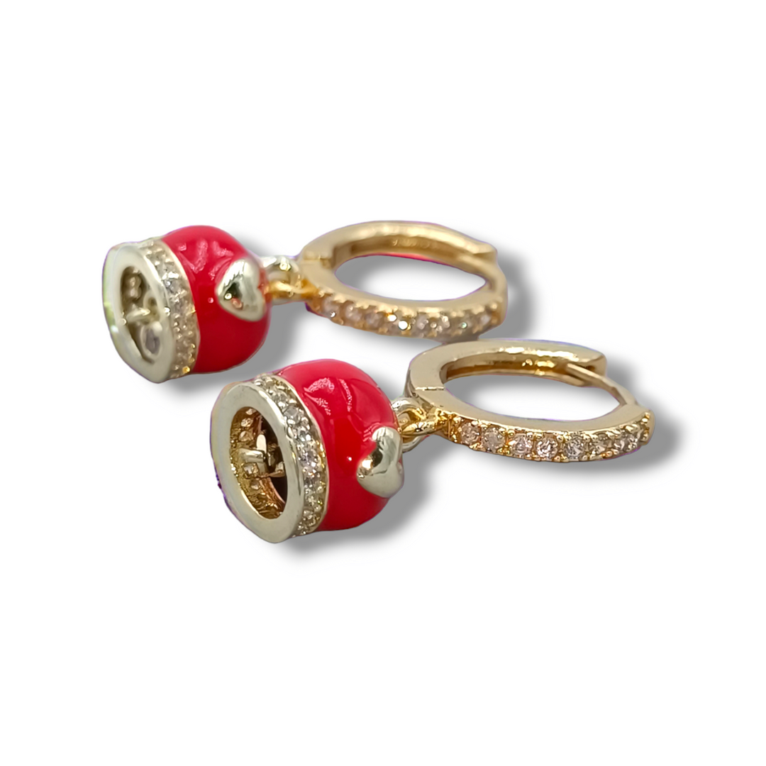 END OF COLLECTION - Bell earrings on enamelled steel