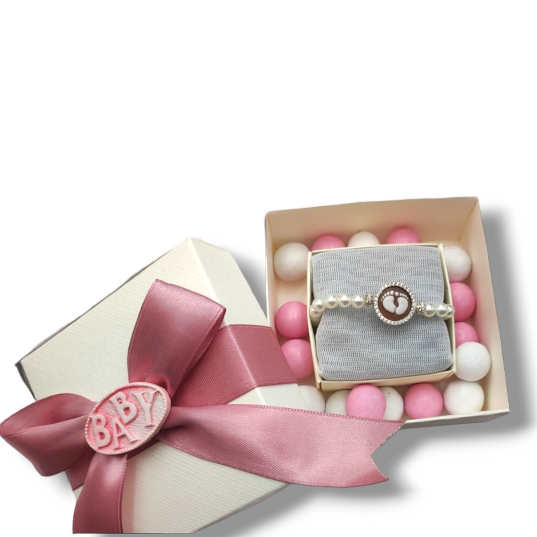Baptism favors - feet bracelet