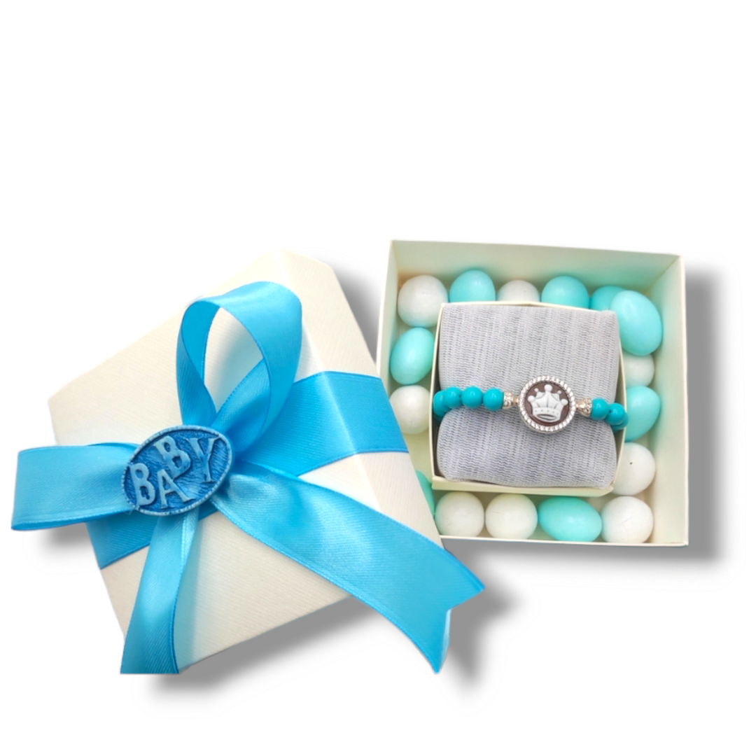 Baptism favors - communion favors - crown bracelet
