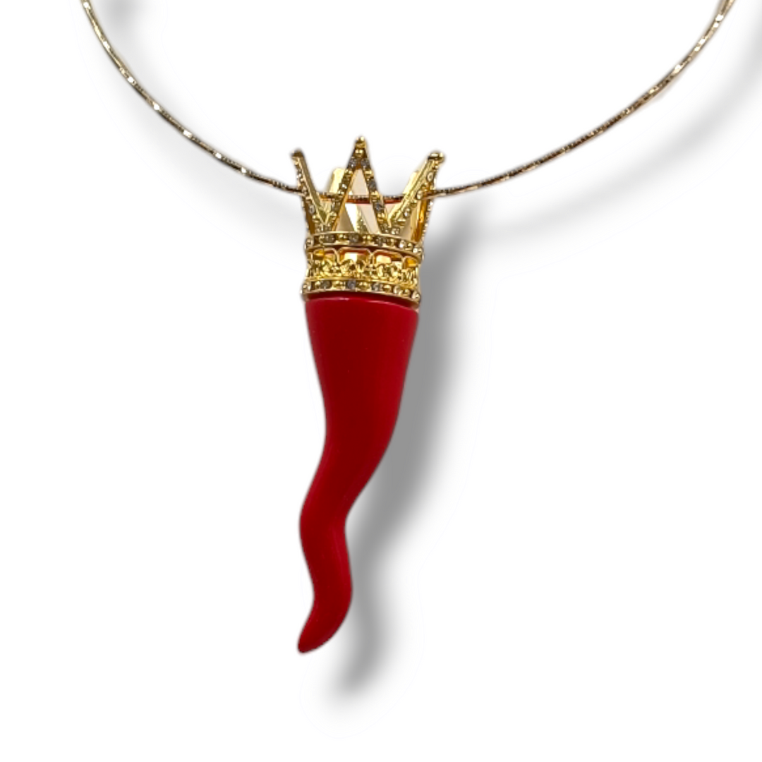 END OF COLLECTION - Ceramic horn pendant