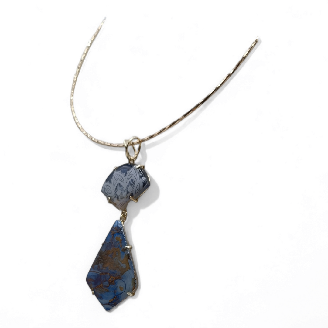 END OF COLLECTION - St. Petersburg gems pendant on resin