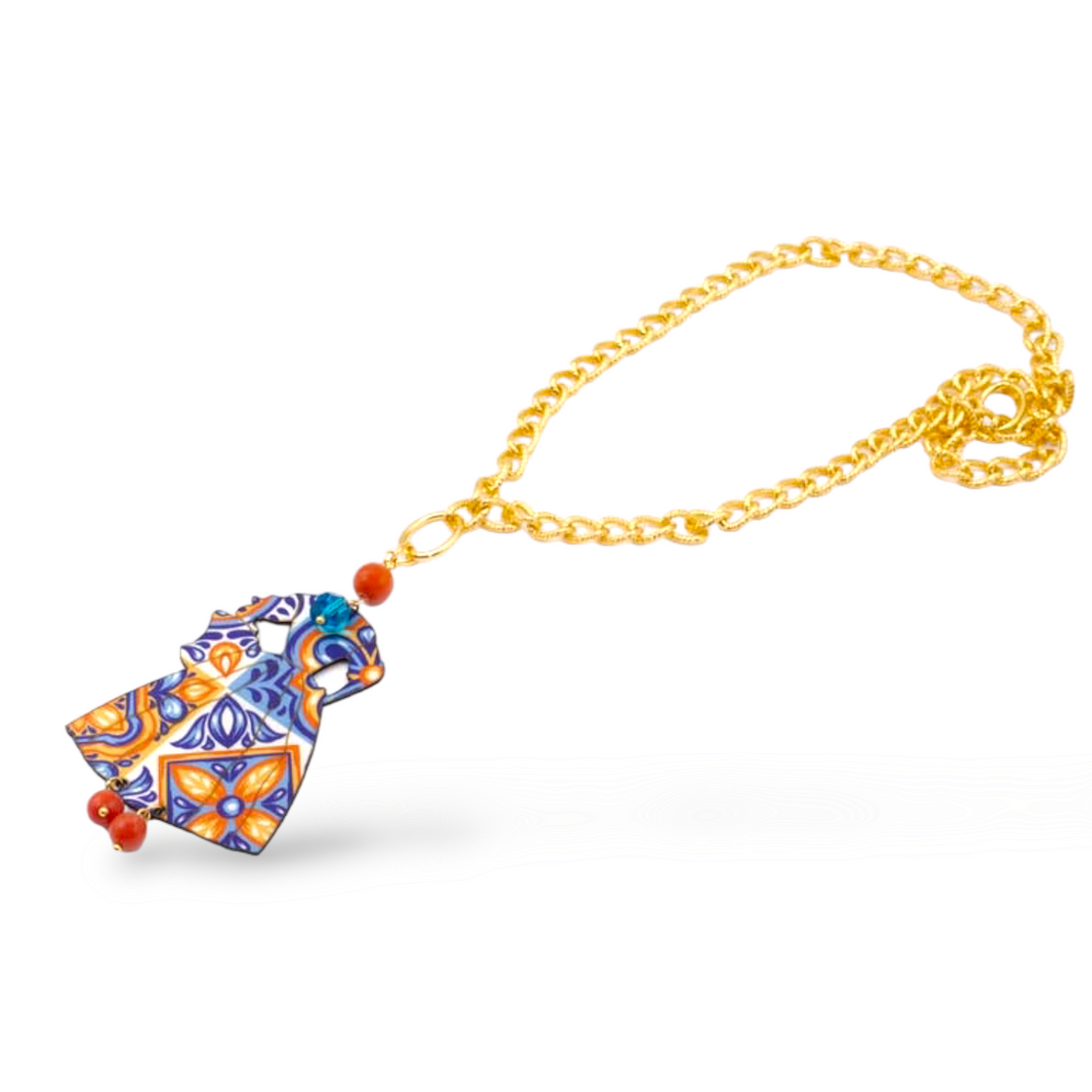 Sicilian Silk Doll Necklace