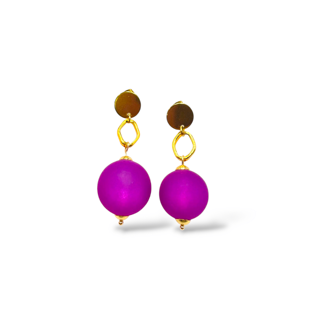 END OF COLLECTION - Resin sphere earrings