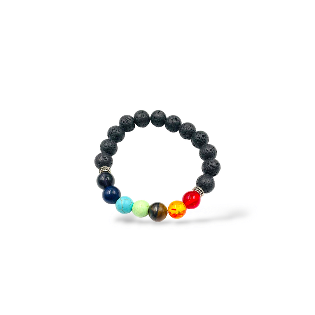 Lava stone pearl bracelet