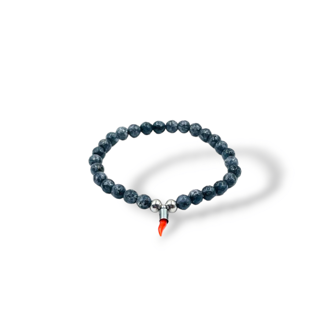 Lucky bracelet in coral and agate
