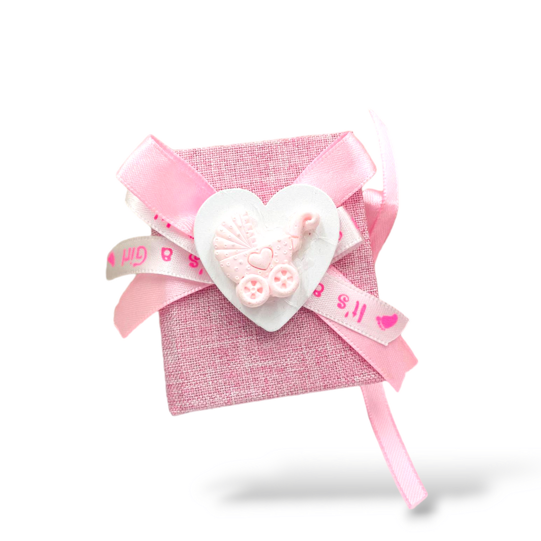Christening favor - box with cradle