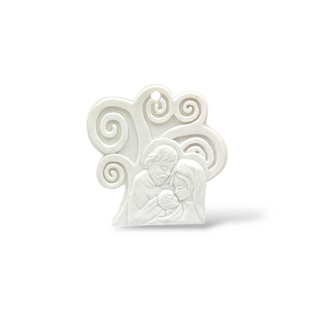 Wedding favor - communion favor - Nativity ornament in plaster