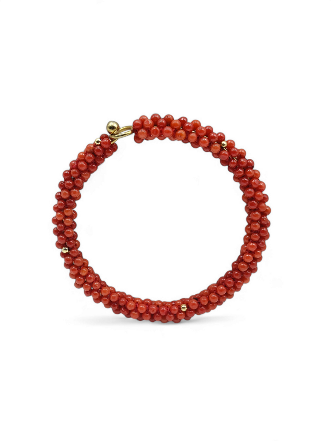 Woven coral bracelet