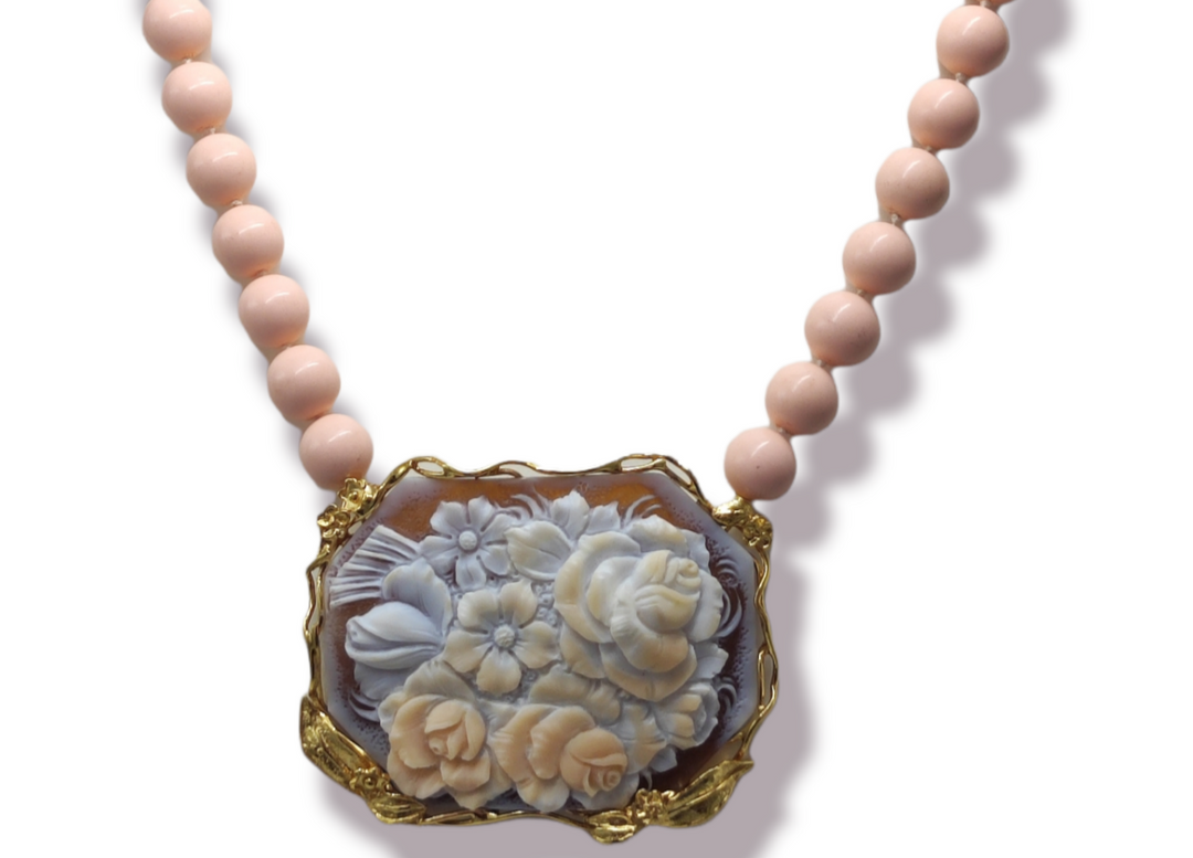 pink sun necklace