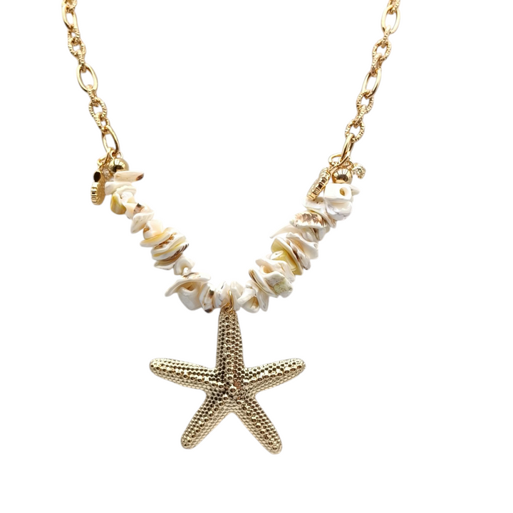 END OF COLLECTION - Steel and Agate Star Necklace