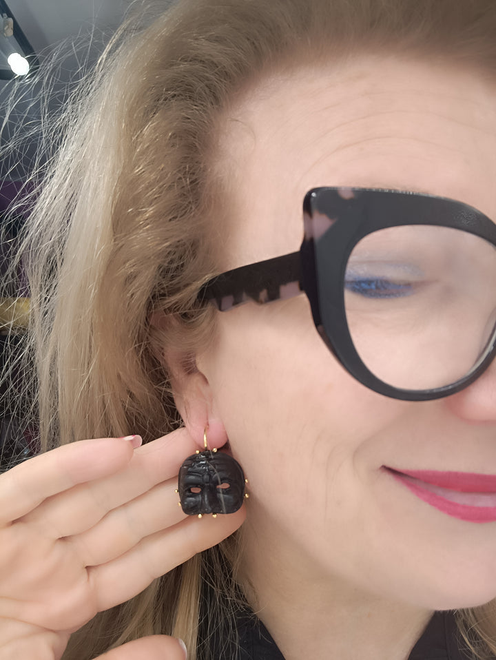 END OF COLLECTION - TERRACOTTA EARRINGS MOUNTED ON SILVER