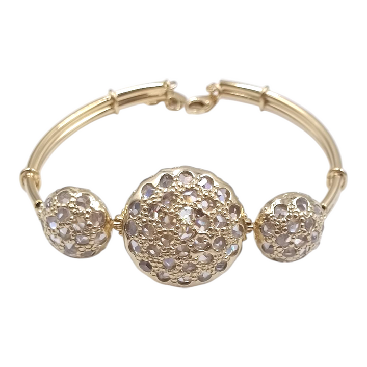 Patch bracelets with Swarovski mounted on silver