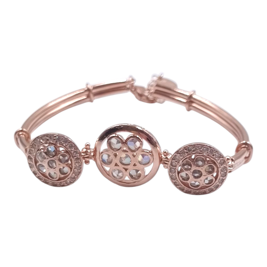 Patch bracelets with Swarovski mounted on silver