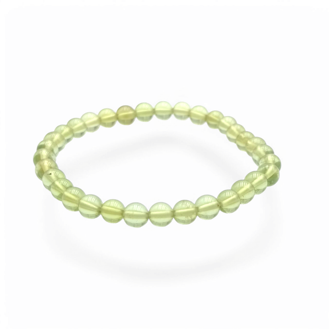 Baltic Green Amber Sphere Bracelet