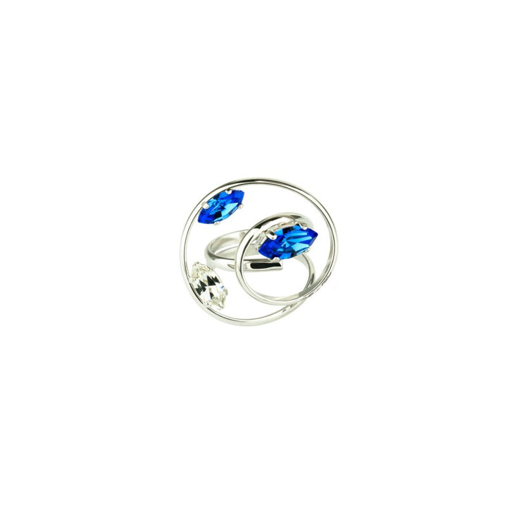 Wave ring in precious Murano crystal