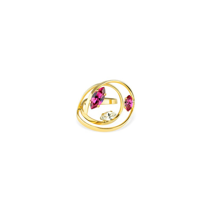 Wave ring in precious Murano crystal