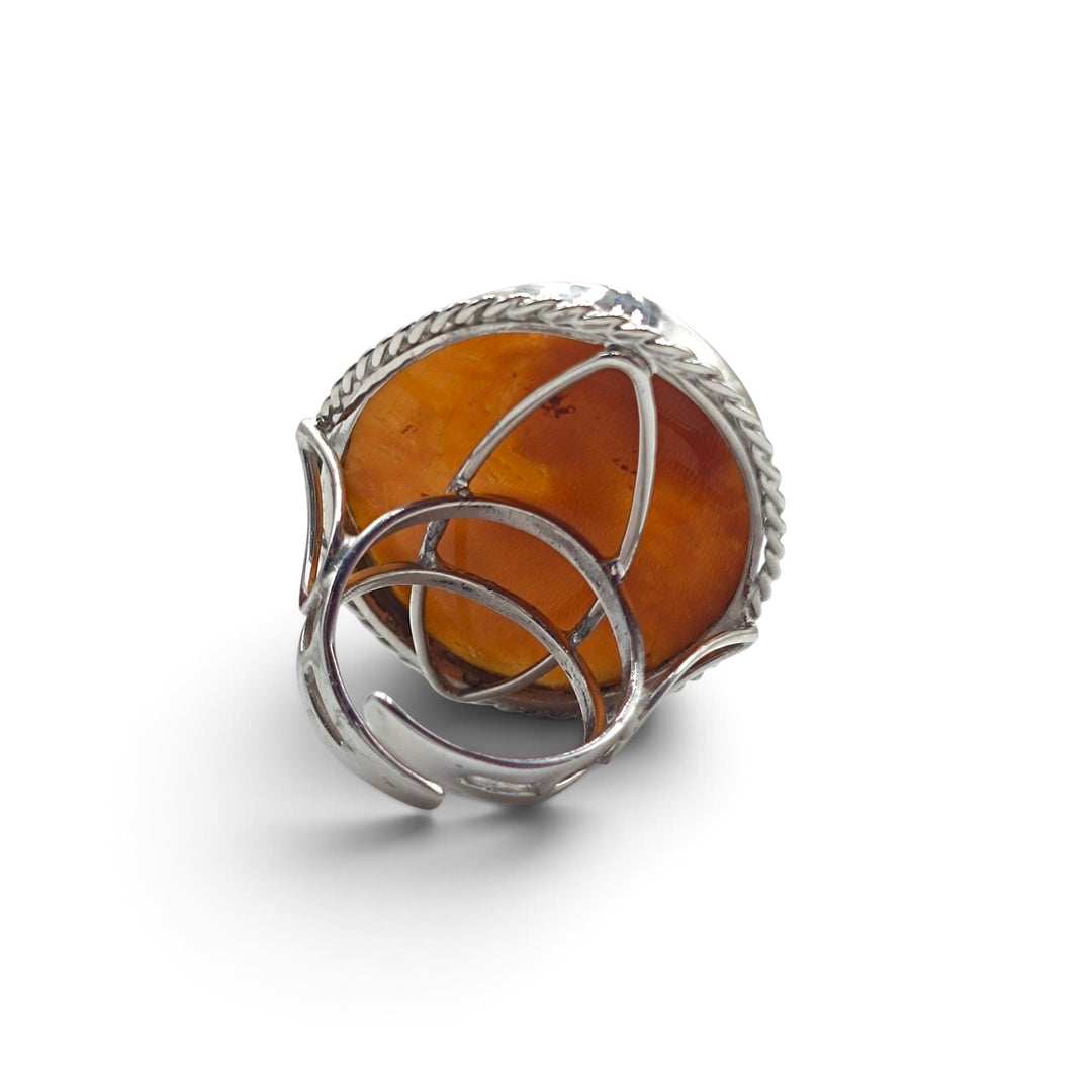 Anello Donna Samurai di Cammeo sardonico montato in Argento