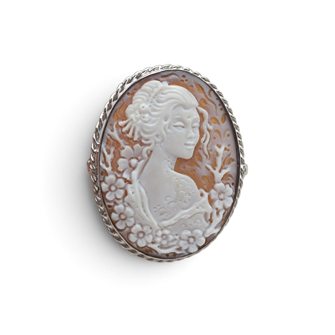 Anello Donna Samurai di Cammeo sardonico montato in Argento