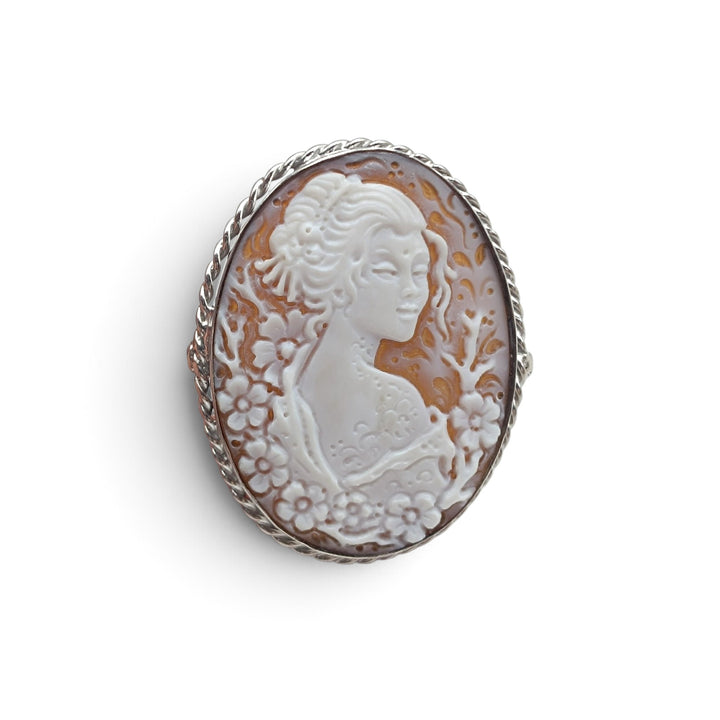 Anello Donna Samurai di Cammeo sardonico montato in Argento