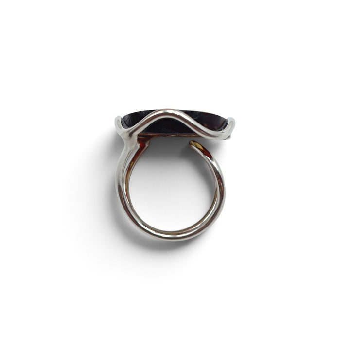 Anelli Rose di Ambra montati in Argento