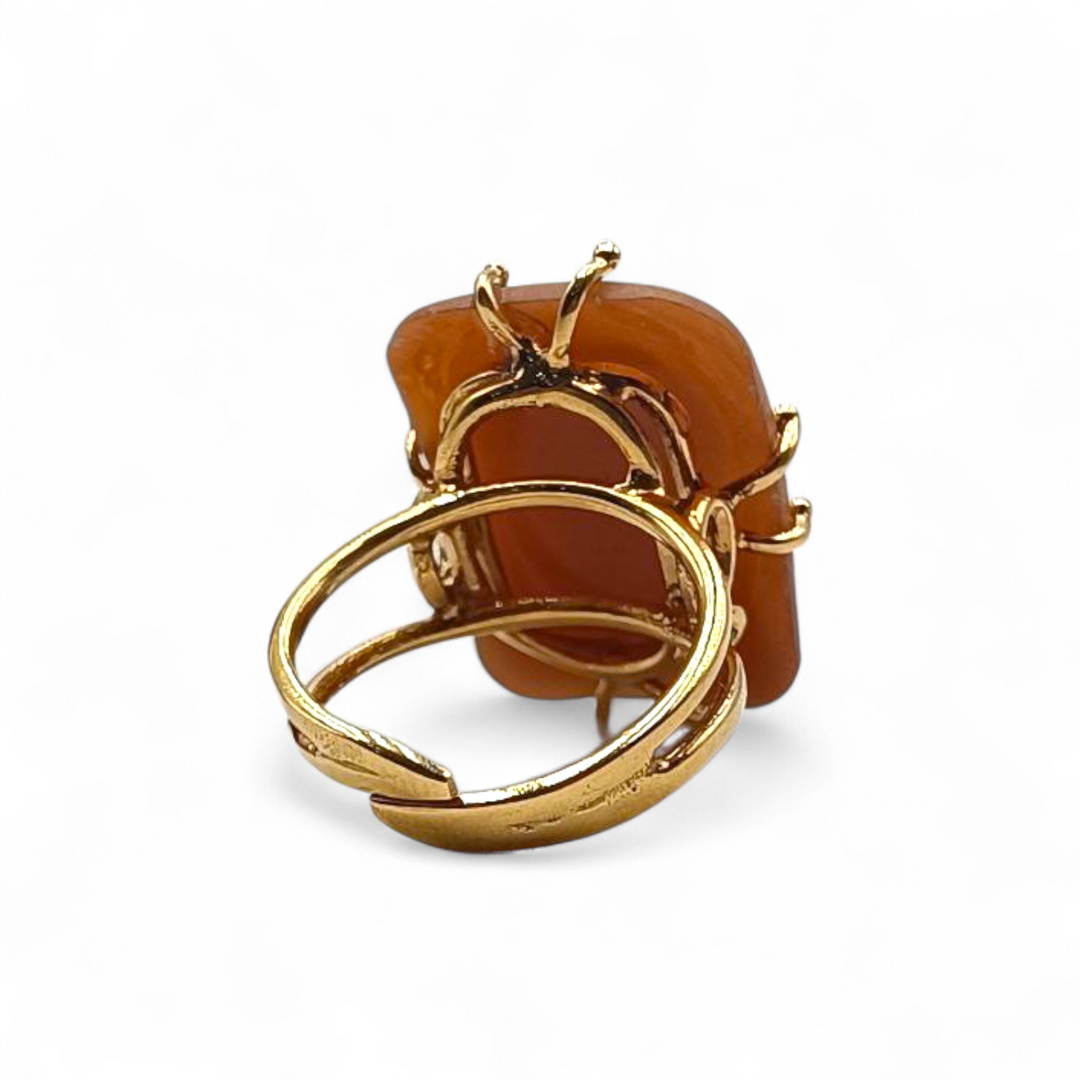 Anello Dama di Cammeo montato in Argento Dorato