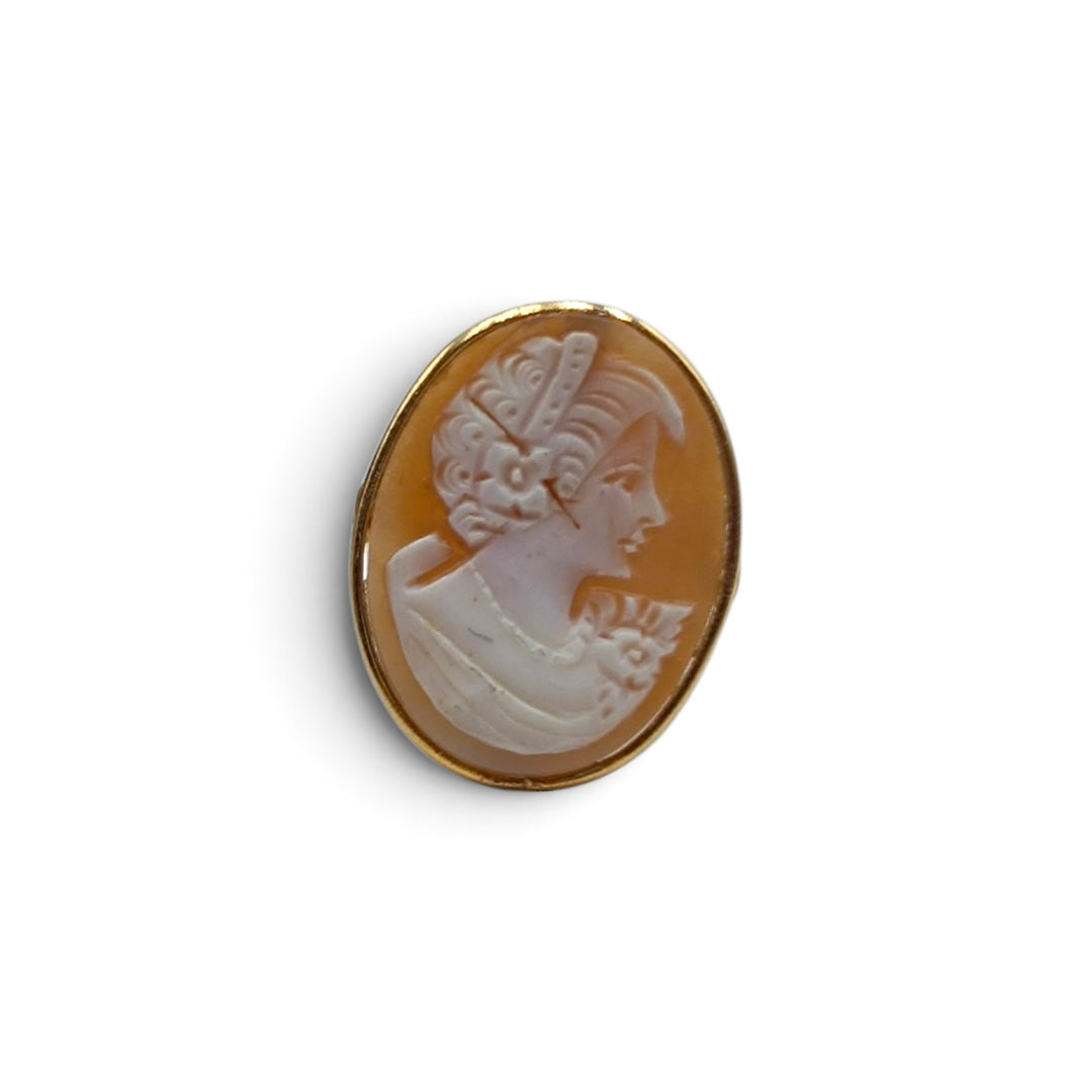 Anello Dea Afrodite di Cammeo montato in Argento Dorato