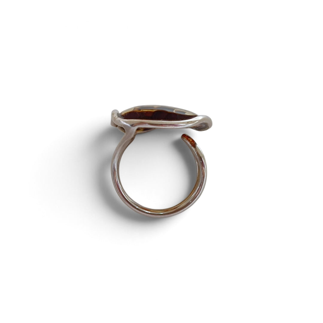 Anello Fatina di Ambra montato in Argento