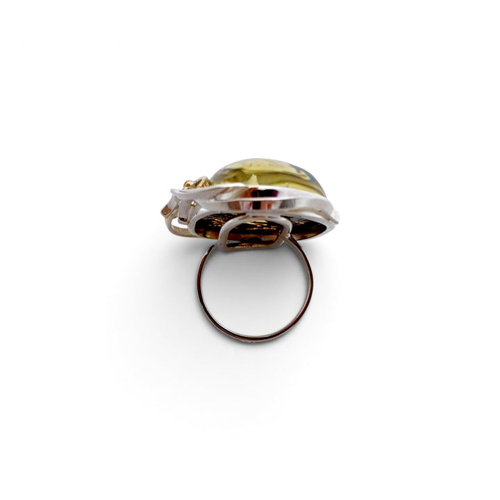 Anello Fatina di Ambra montato in Argento