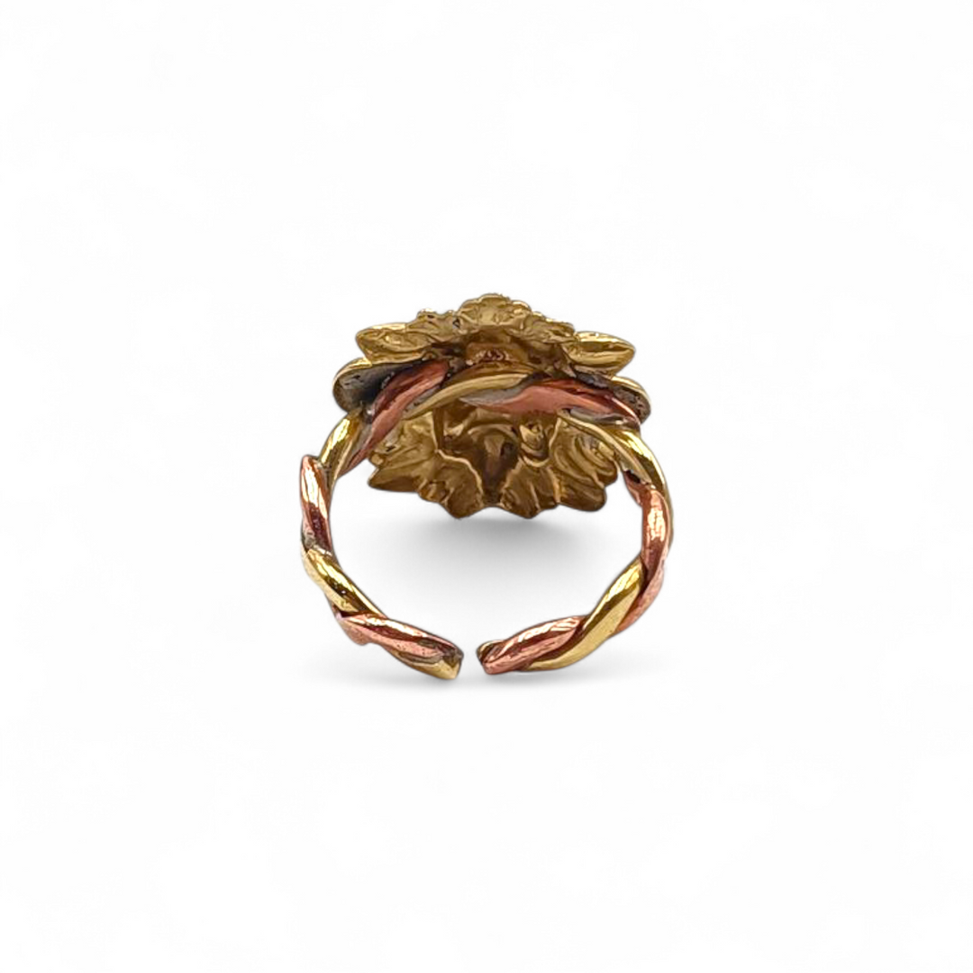 Anello con testa di Leone in Ottone