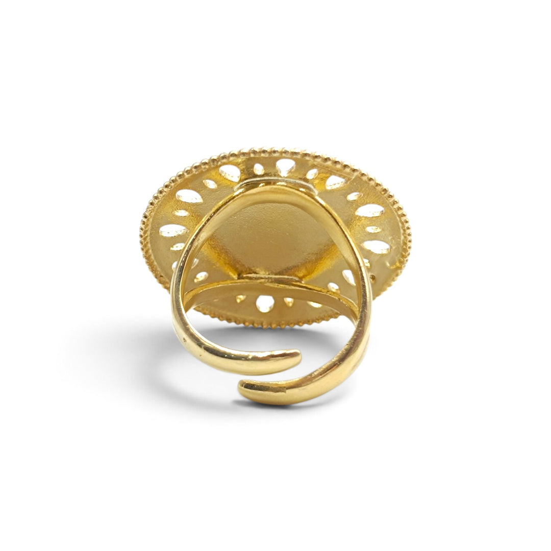 Anello Marchio Lucia Vitiello Gioielli di Napoli in Argento Dorato