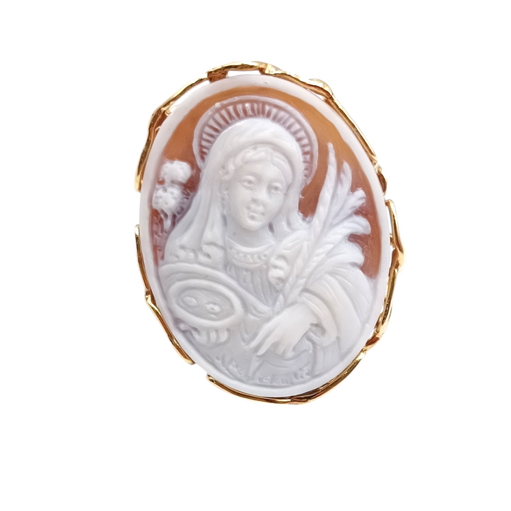 "Santa Lucia" ring in sardonyx cameo mounted on silver