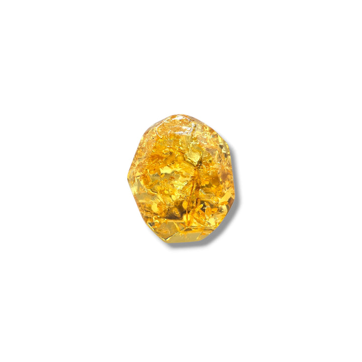 Anello sasso di ambra montato in argento