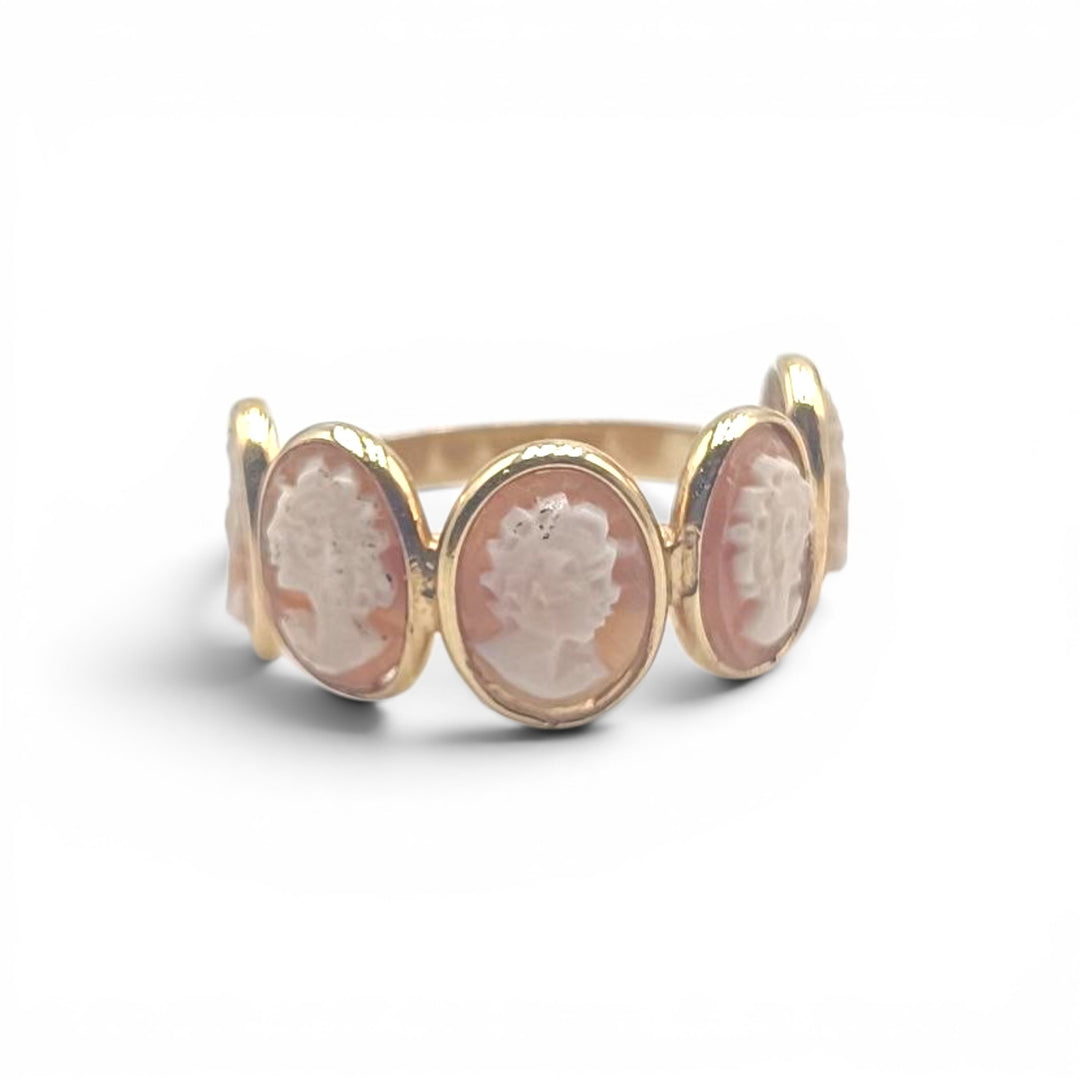 Veretta di Dame di Cammeo e Madreperla montati in Argento Dorato