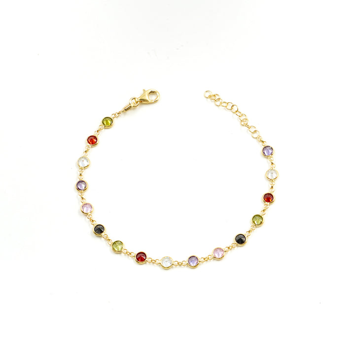 Faceted "zircon" bracelets in silver