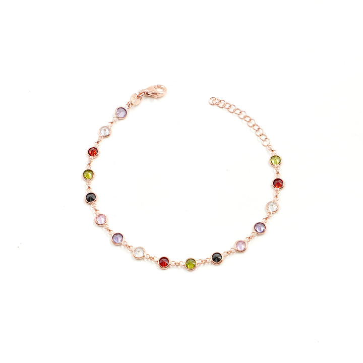 Faceted "zircon" bracelets in silver